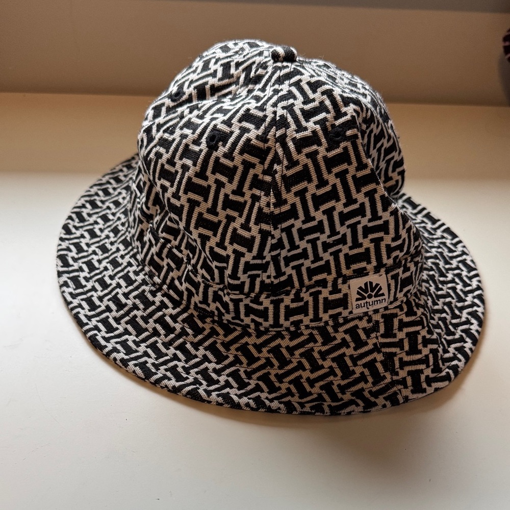 Black and White Patterned Hat